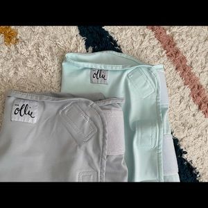 Ollie world swaddle in stone and sky